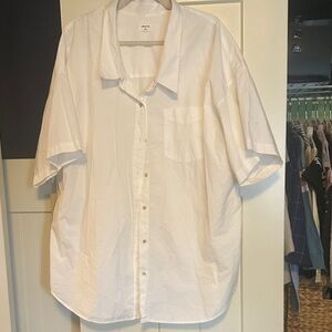 Wilfred White Short-Sleeve Button-Up Shirt